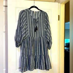 Mahina Hawaii navy and white striped Mini